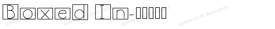 Boxed In字体转换